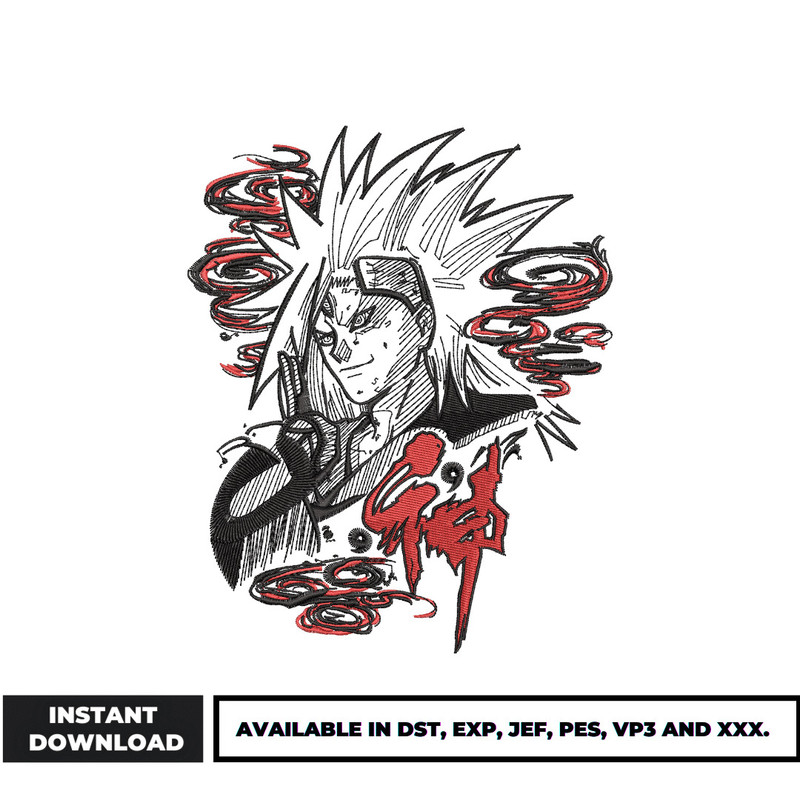 Marada naruto embroidery design