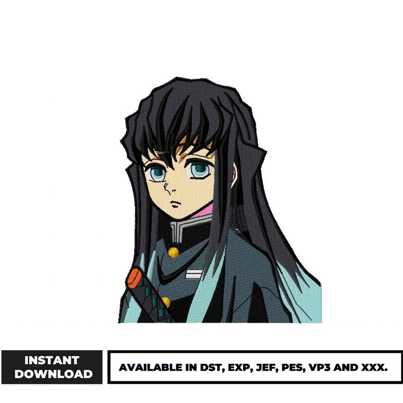 Muichiro embroidery design