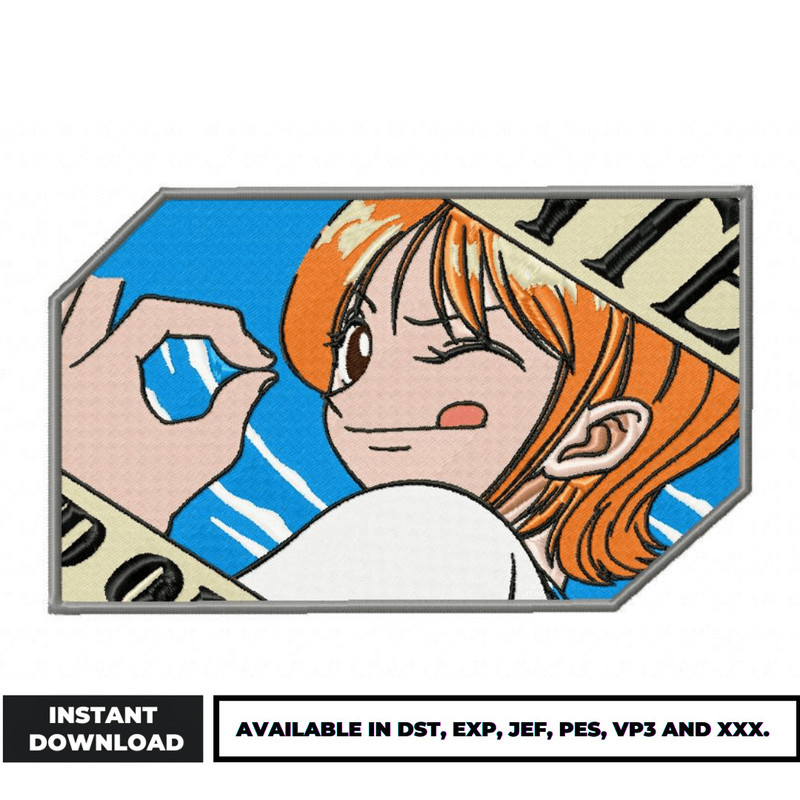 Nami wanted embroidery design