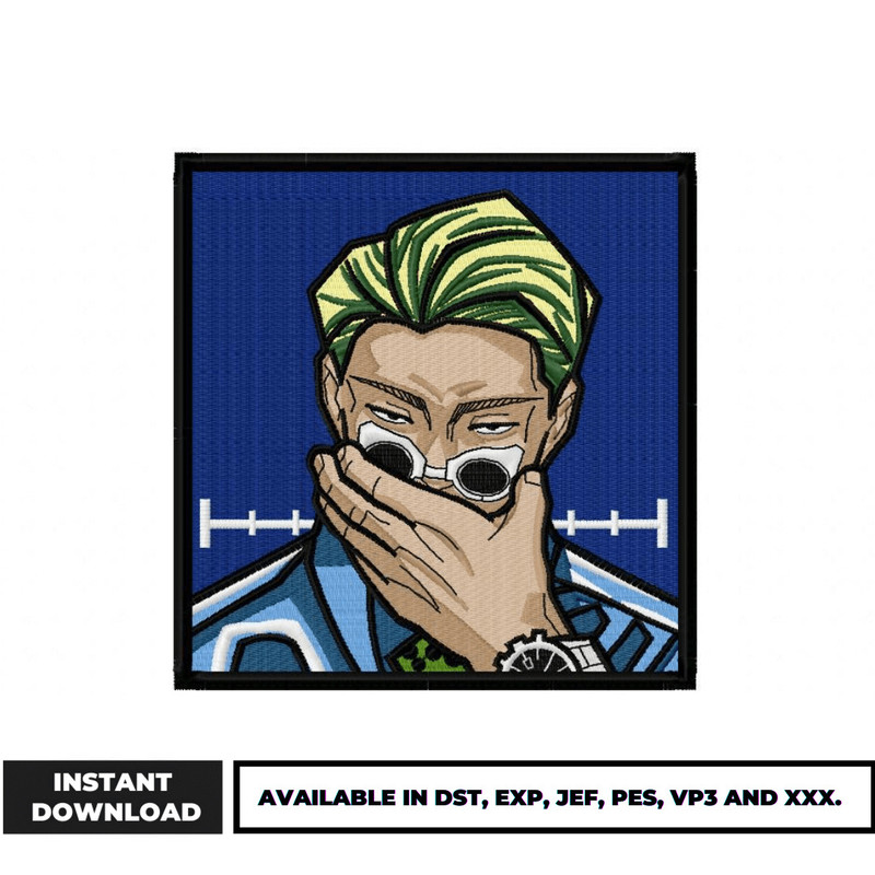 Nanami jujutsu box embroidery design