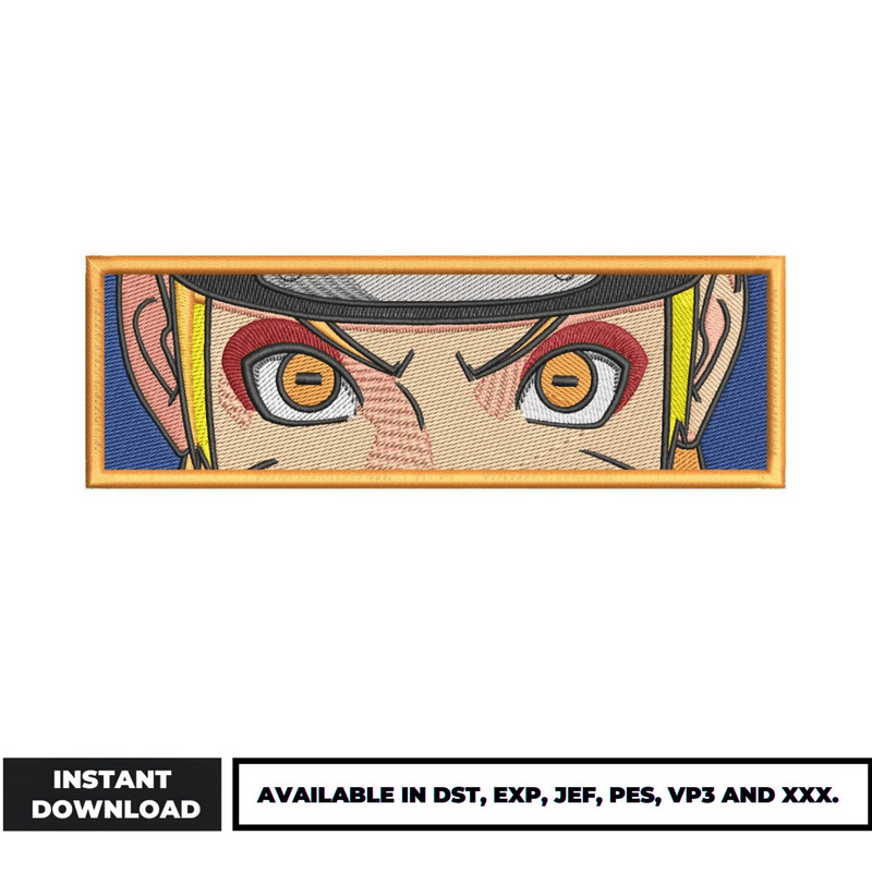 Naruto eyes embroidery design