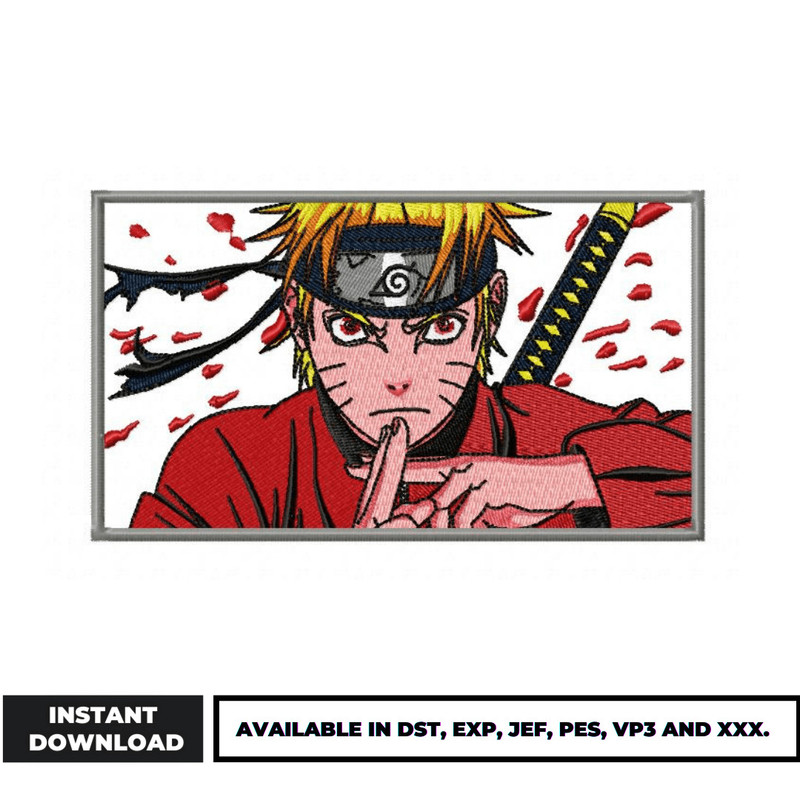 Naruto shippuden embroidery design