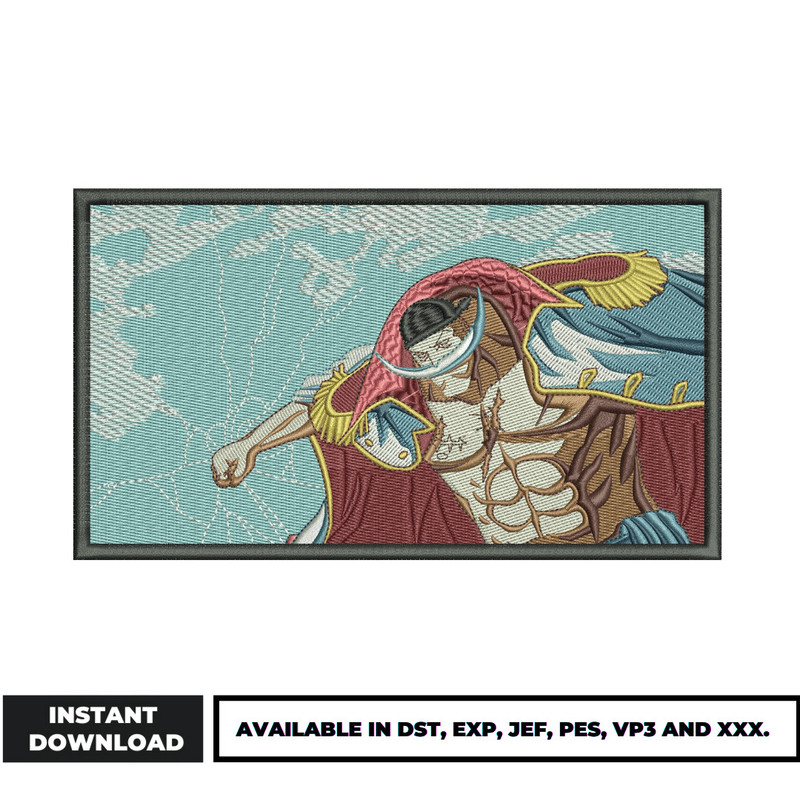 Newgate one piece embroidery design