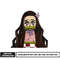 Nezuko baby embroidery design