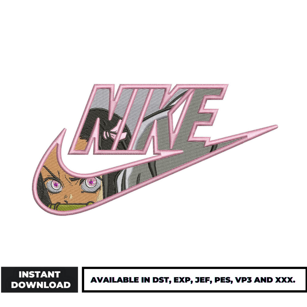 Nezuko nike embroidery design