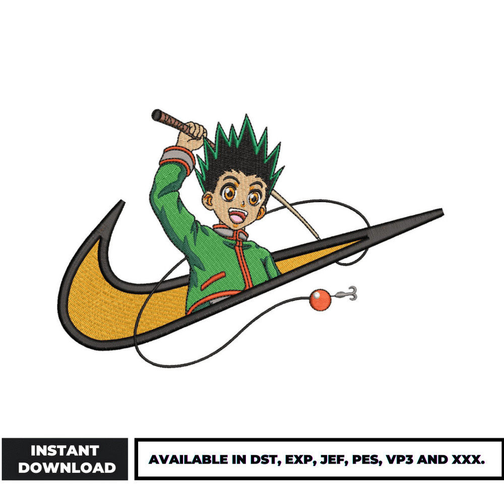 Nike x gon embroidery design