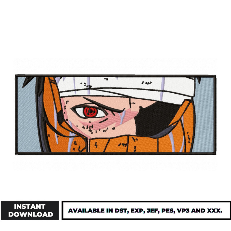 Obito eyes embroidery design