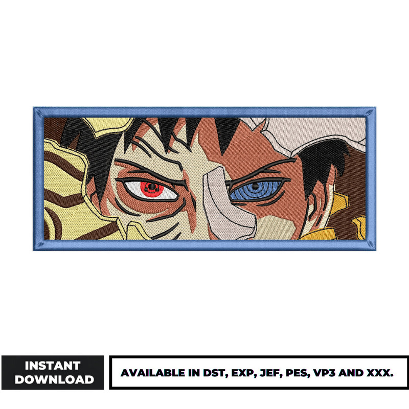 Obito sharingan eyes embroidery design