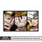 One piece luffy friends embroidery design