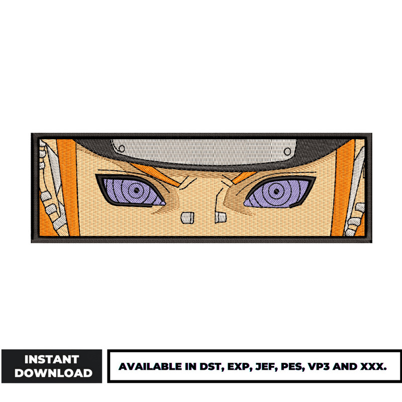 Pain sharingan embroidery design