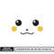 Pikachu face pokemon embroidery design