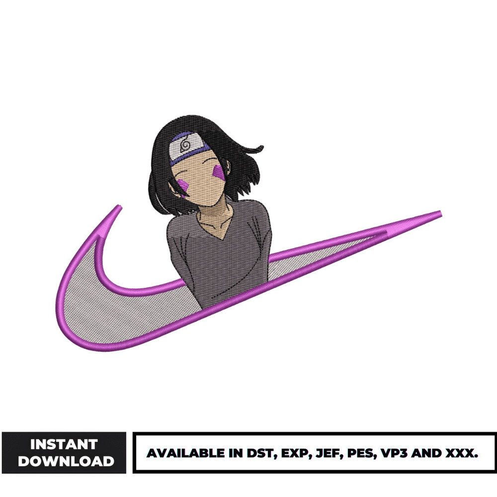 Rin naruto swoosh embroidery design