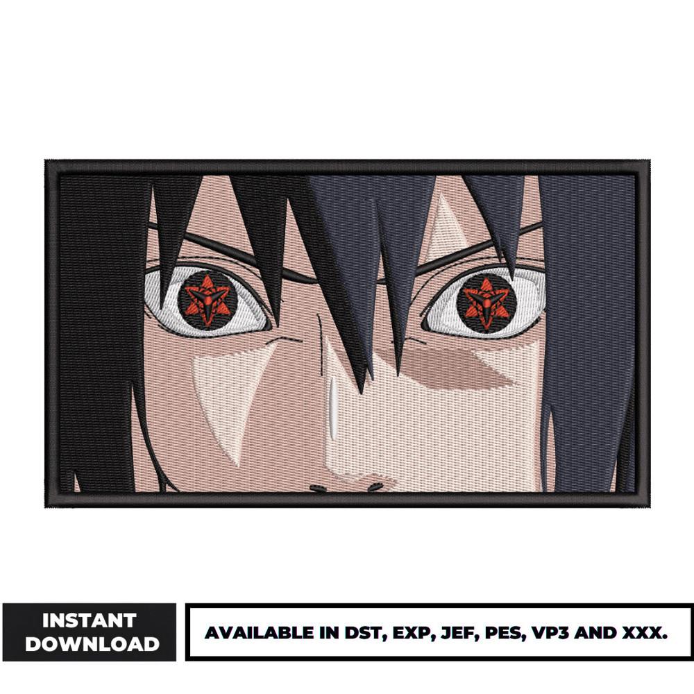 Sasuke mangekyou sharingan embroidery design