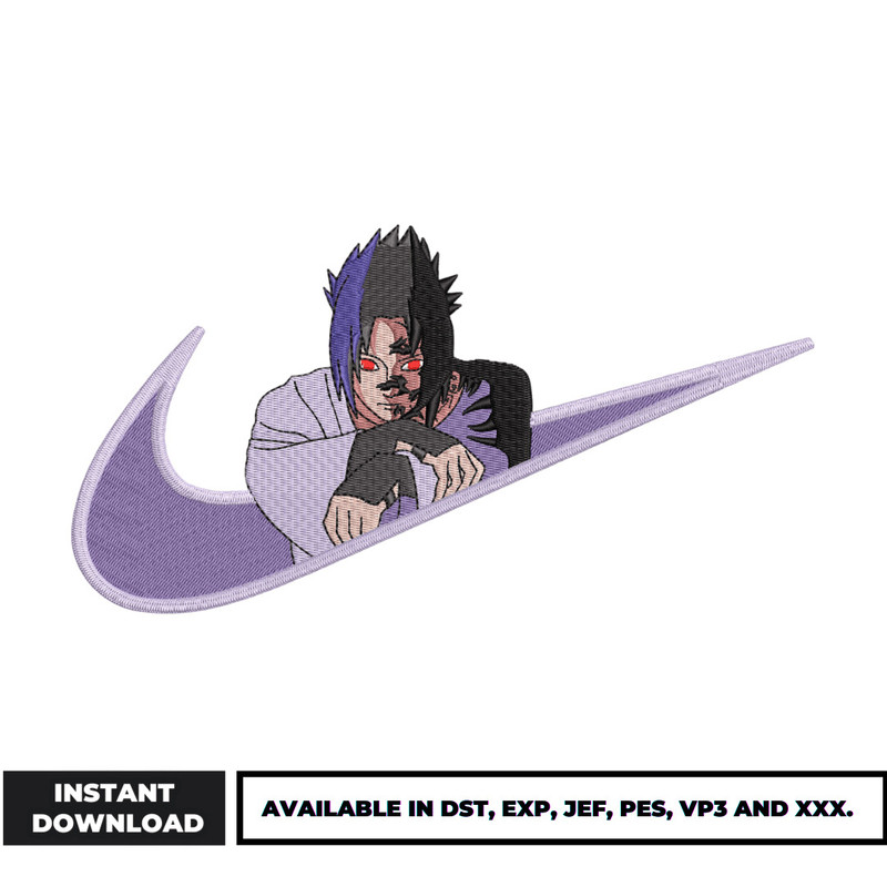 Sasuke shippuden embroidery design