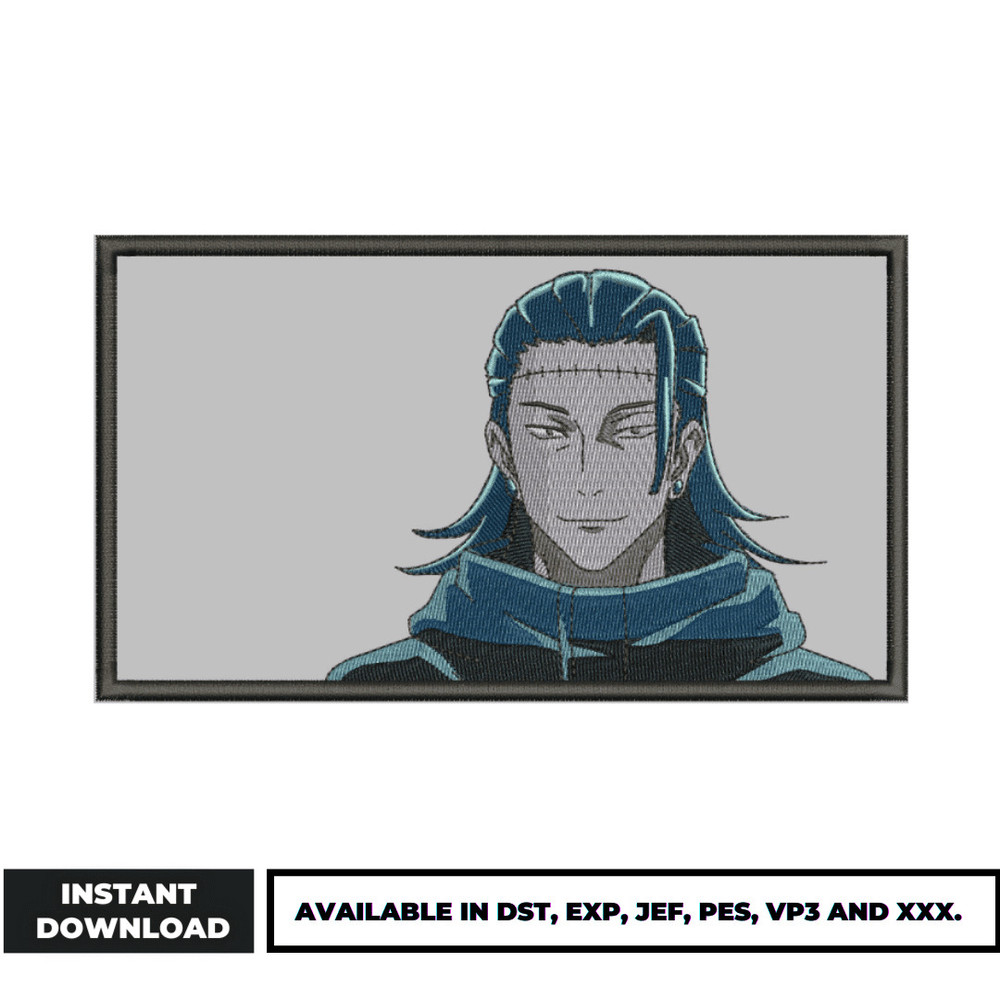 Suguru geto embroidery design