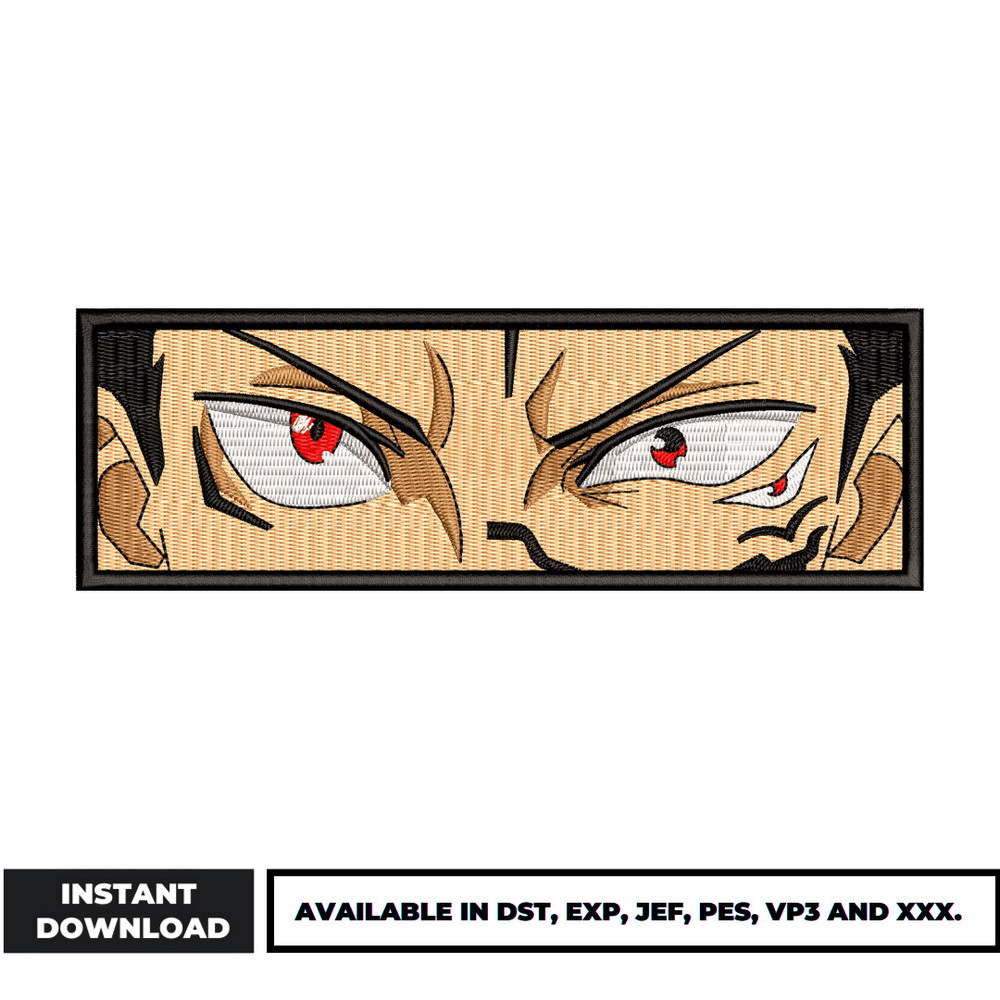 Sukuna eyes embroidery design