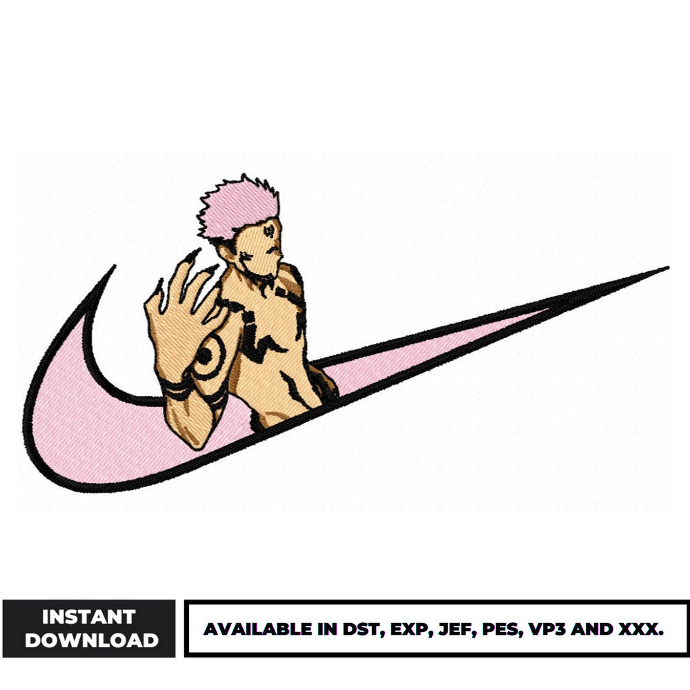 Sukuna Swoosh embroidery design