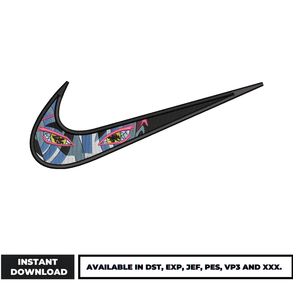 Swoosh akaza embroidery design