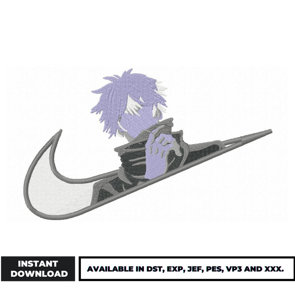 Swoosh gojo embroidery design