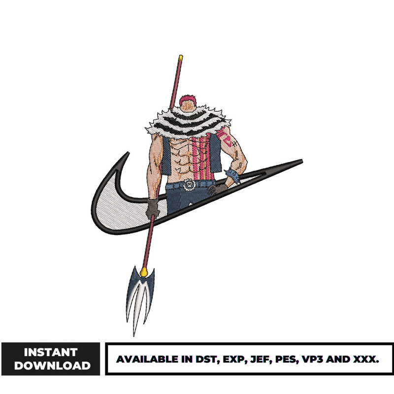 Swoosh katakuri embroidery design