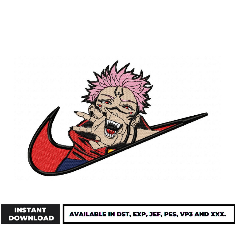 Swoosh Sukuna embroidery design