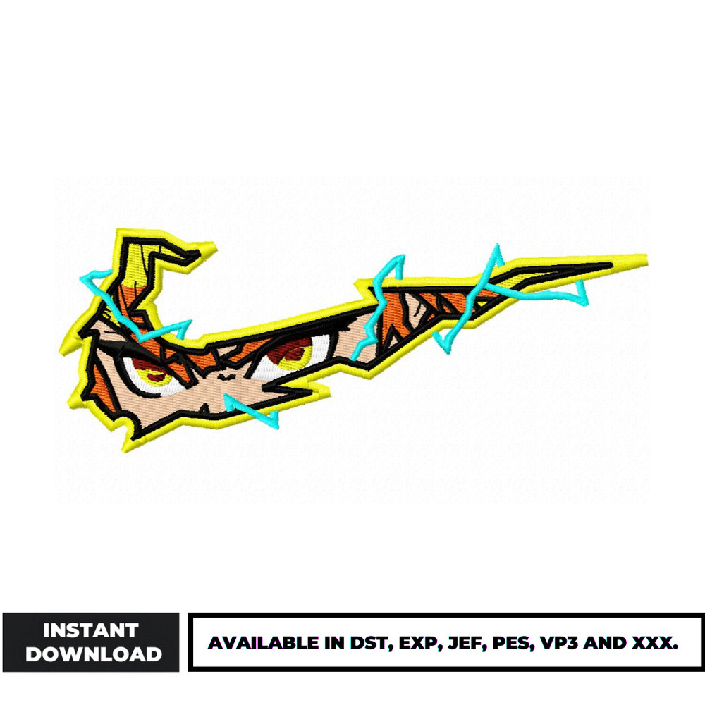 Swoosh Zenitsu embroidery design