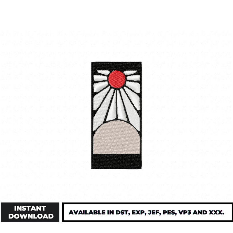 Tanjiro hanafuda embroidery design