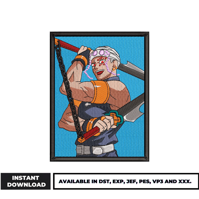 Tengen hashira embroidery design