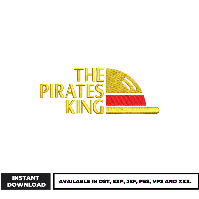 The priates king embroidery design
