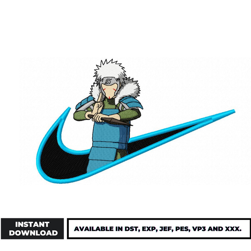 Tobirama Swoosh embroidery design