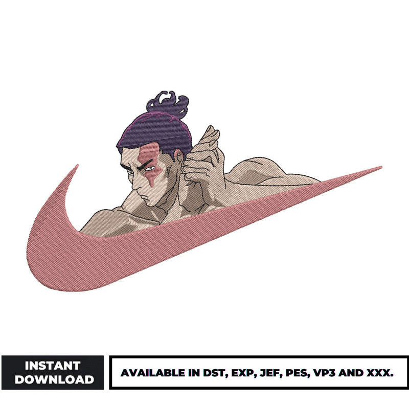 Todo jujutsu embroidery design