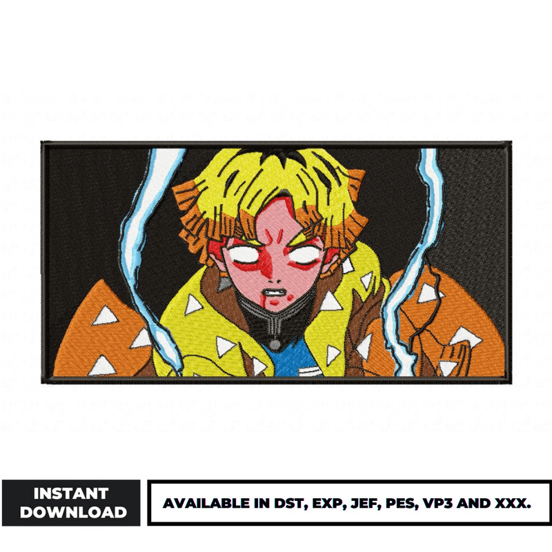 Zenitsu box embroidery design