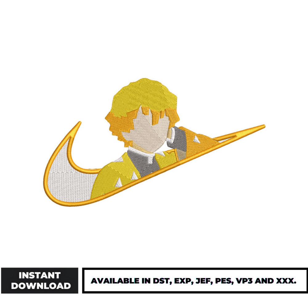 Zenitsu swoosh embroidery design (4)