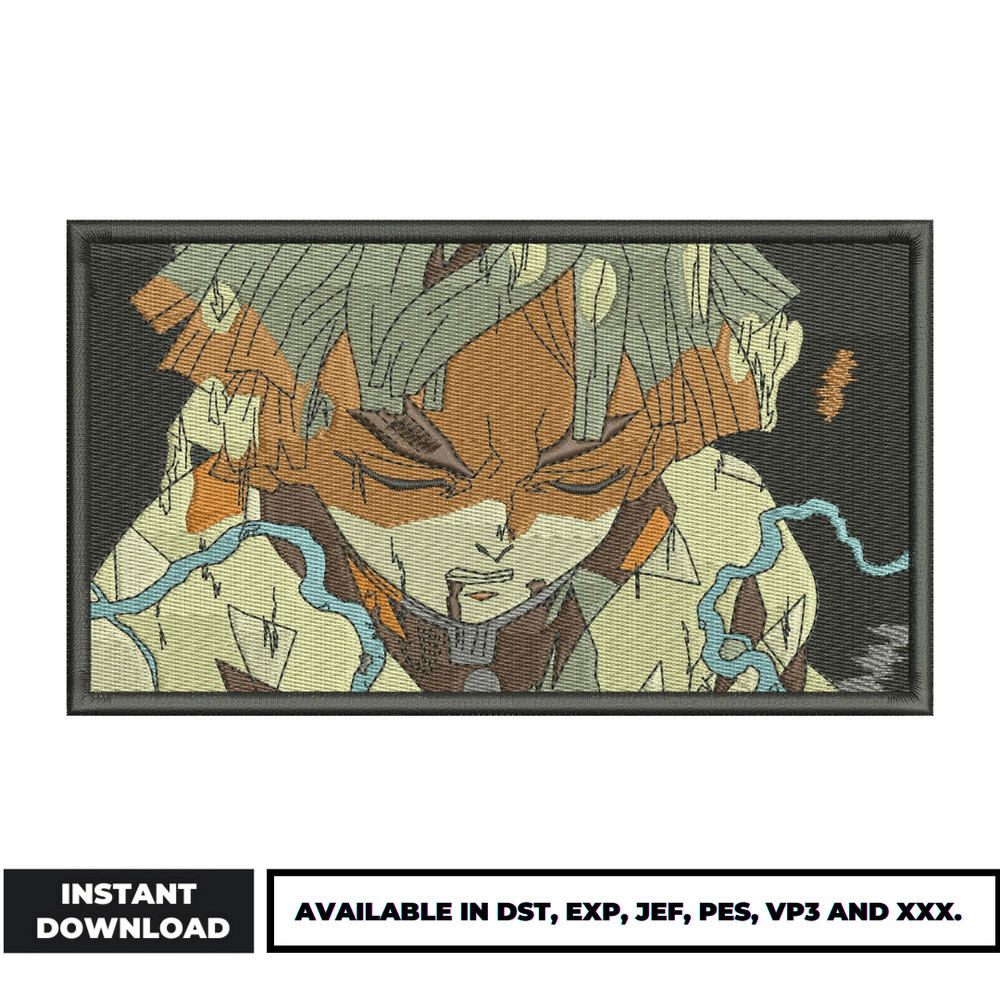 Zenitsu thunder embroidery design (3)