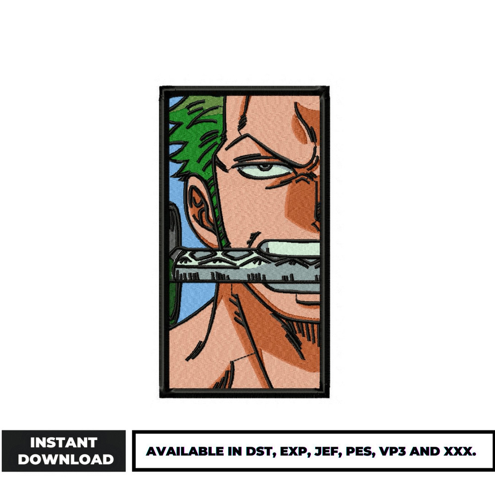 Zoro boxed embroidery design (3)