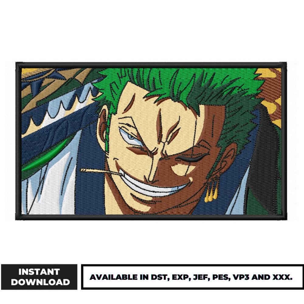 Zoro Boxed embroidery design (4)