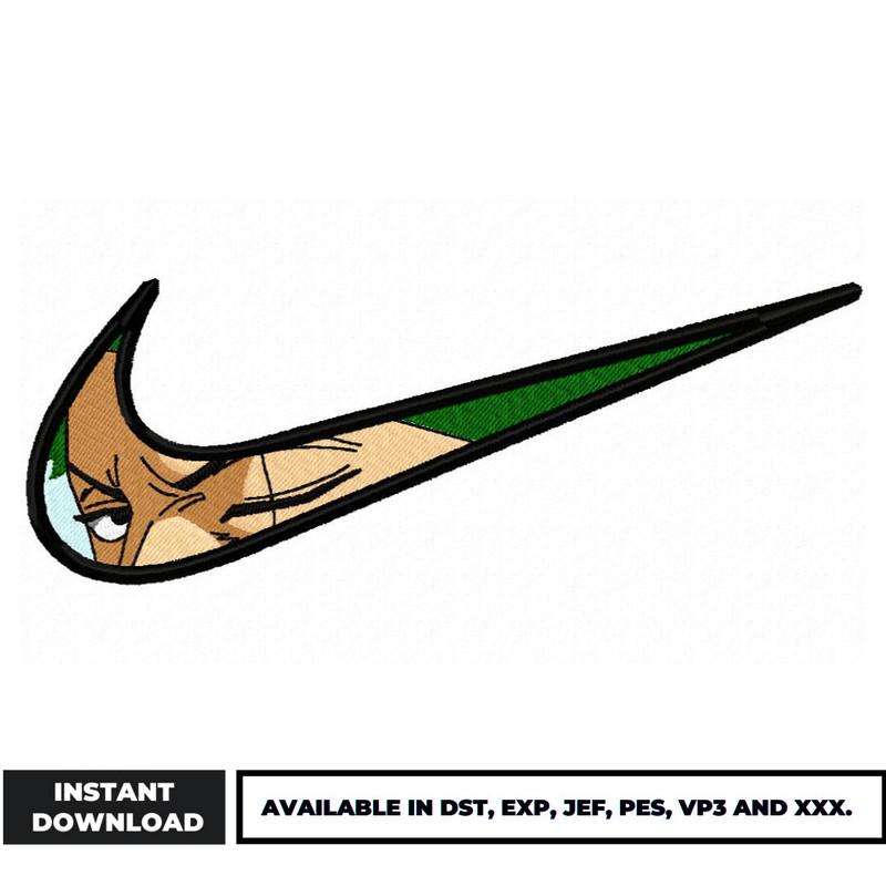 Zoro Eyes Swoosh embroidery design