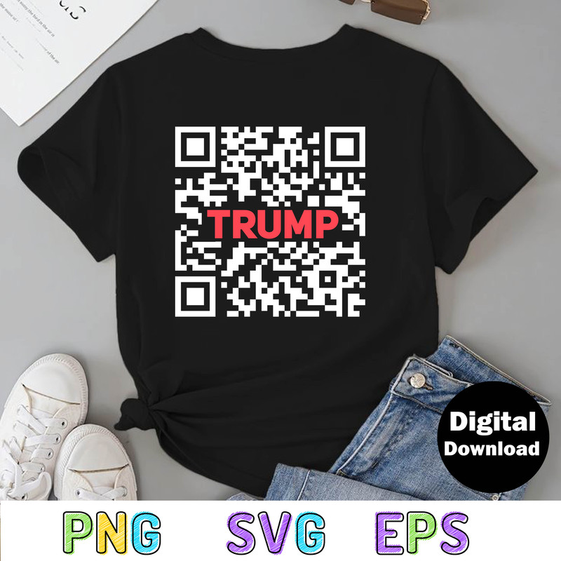 Funny QR President Trump 4547 Trump Design Png Svg Files Digital File 0