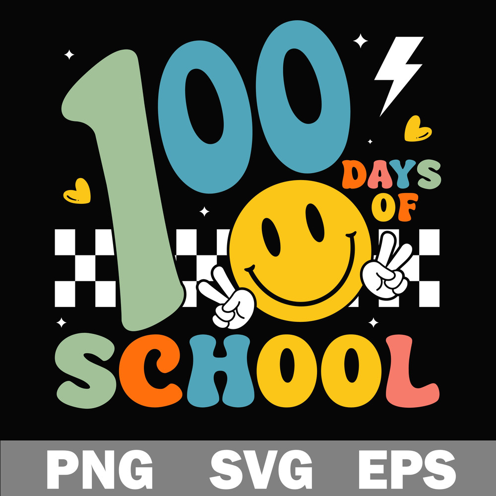 100 Days Of School Svg Png Teacher Png Student Png Cute School Design Digital File 1