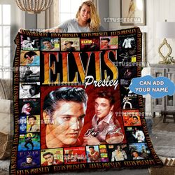 personalized elvis presley quilt blanket, king of rock and roll fan blanket, elvis presley blanket gift for fans-3.jpg