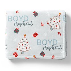personalized merry christmas blanket for kids, custom name blanket for kids, christmas blanket with name, kids name blan