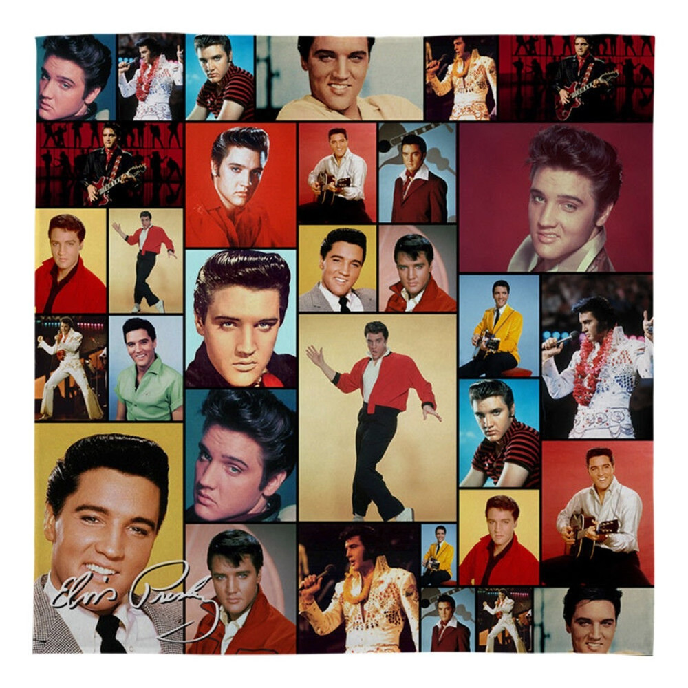 Coloured Elvis Celebrity Montage Fleece Throw Blanket.jpg