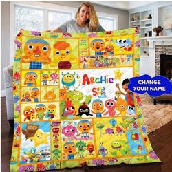custom super simple songs quilt blanket, super simple bedding set, super simple kids bedding set, baby blanket, cartoon