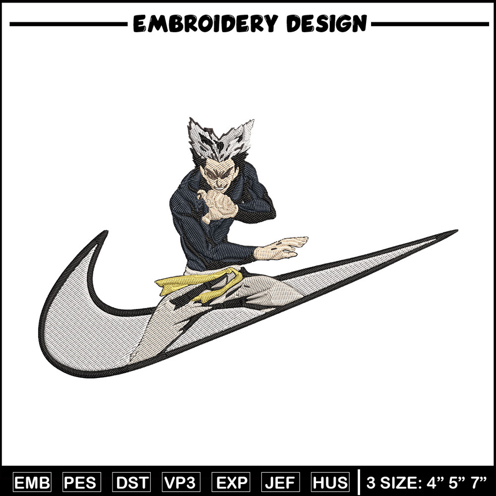 Garou x nike Embroidery Design, One punch man Embroidery, Embroidery File, Nike Embroidery, Anime shirt,Digital download.jpg