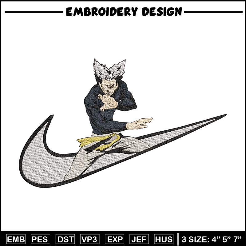 Garou x nike Embroidery Design, One punch man Embroidery, Embroidery File,Nike Embroidery, Anime shirt, Digital download.jpg