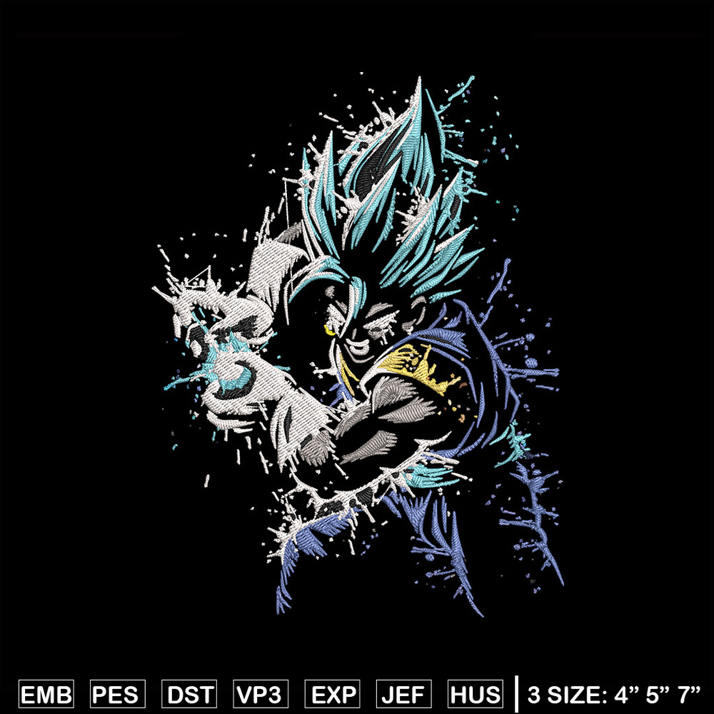 Gogeta Embroidery Design, Dragonball Embroidery, Embroidery File, Anime Embroidery, Anime shirt, Digital download.jpg