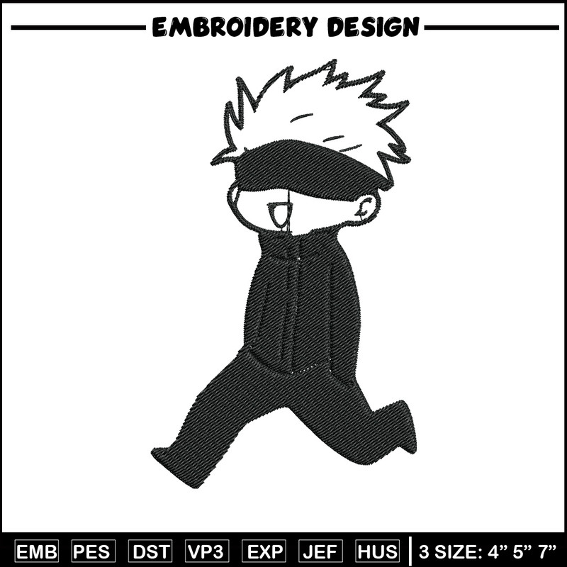 Gojo cute Embroidery Design, Jujutsu Embroidery, Embroidery File, Anime Embroidery, Anime shirt, Digital download.jpg