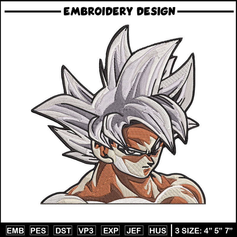 Goku mui Embroidery Design, Dragonball Embroidery, Embroidery File, Anime Embroidery, Anime shirt, Digital download.jpg