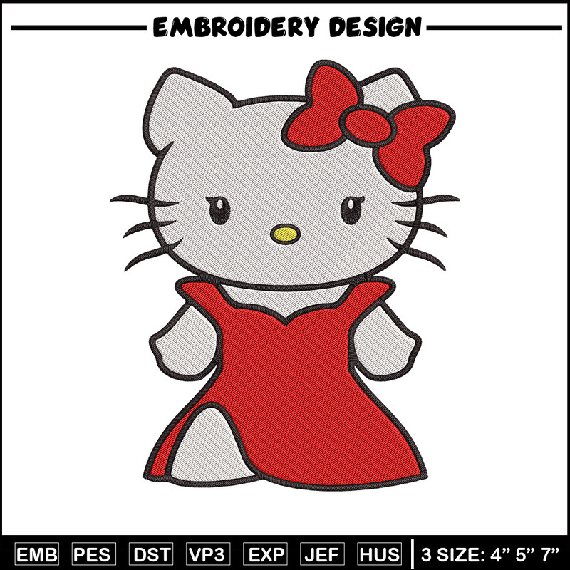 Hello kitty dress Embroidery Design, Hello kitty Embroidery, Embroidery File, Anime Embroidery, Digital download.jpg