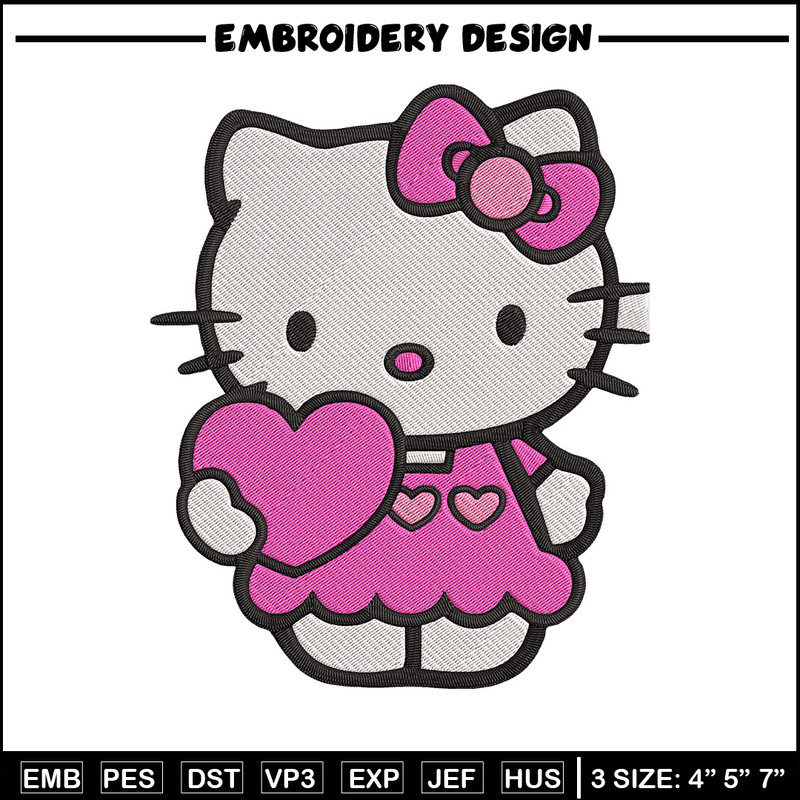 Hello kitty heart Embroidery Design, Hello kitty Embroidery, Embroidery File, Anime Embroidery, Digital download.jpg